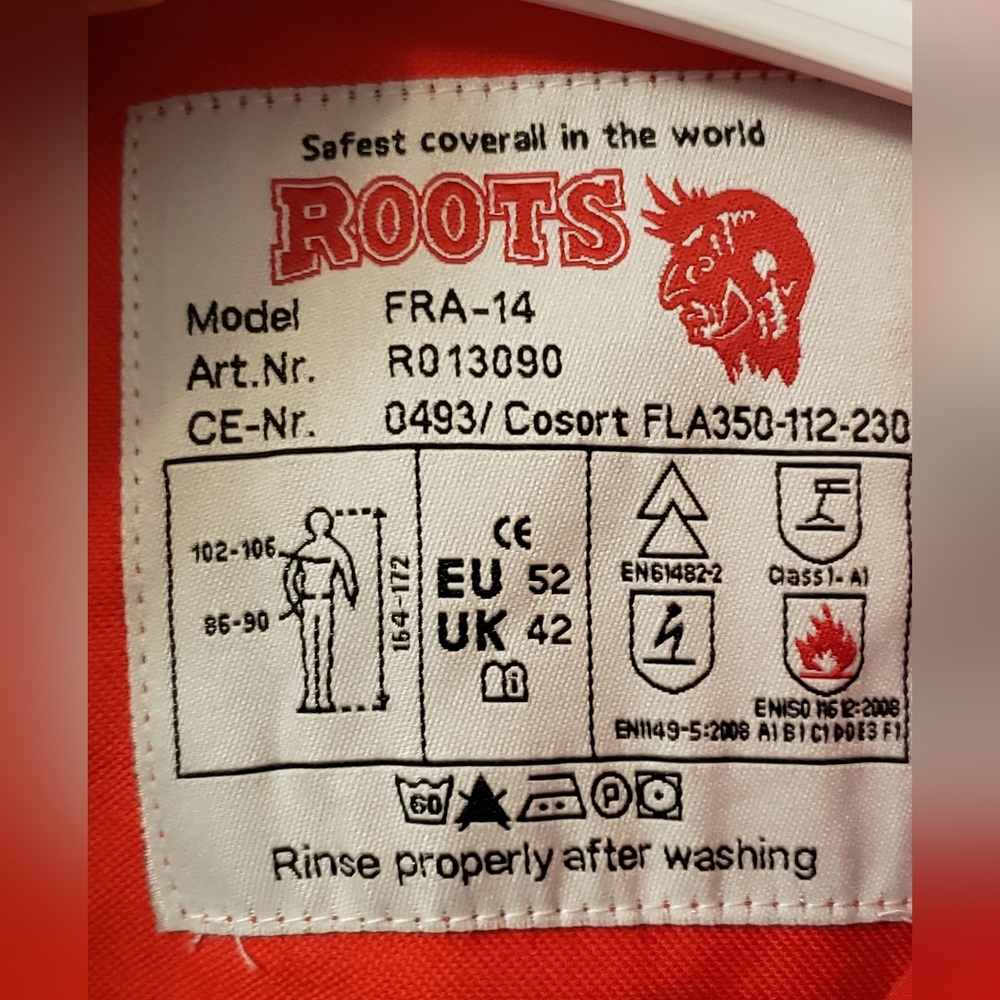 NWT Roots Safest Coveralls